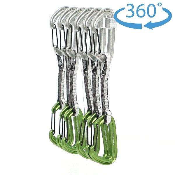 ブラックダイヤモンド　（Black Diamond）　ライトワイヤークイックドロー　12cm　envy green　6本パック