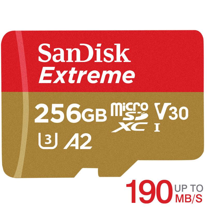 マイクロsdカード microSDXC 256GB SanDisk UHS-I U3 V30 A2 4K R:190MB/s W:130MB/s SDSQXAV-256G-GN6MN  Switch対応 並行輸入品 翌日配達