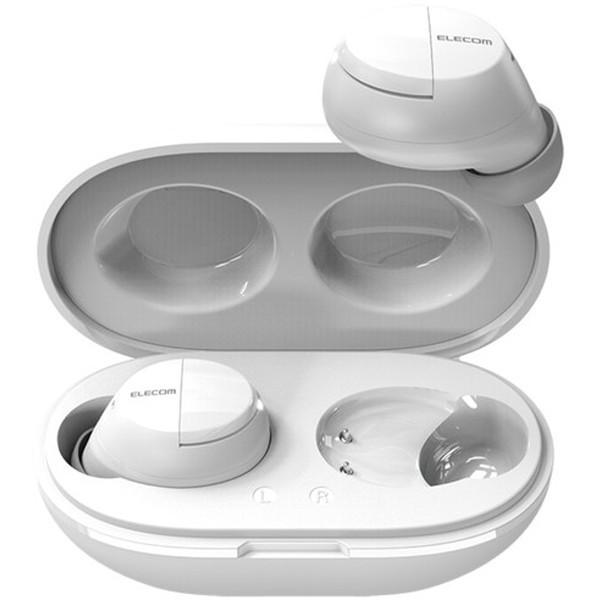 ワイヤレスイヤホン ELECOM エレコム LBT-TWS12WH ホワイト 完全ワイヤレスイヤホン Bluetooth 無線 AAC対応 Type‐C充電 カナル型 自動ペアリング メーカー直送