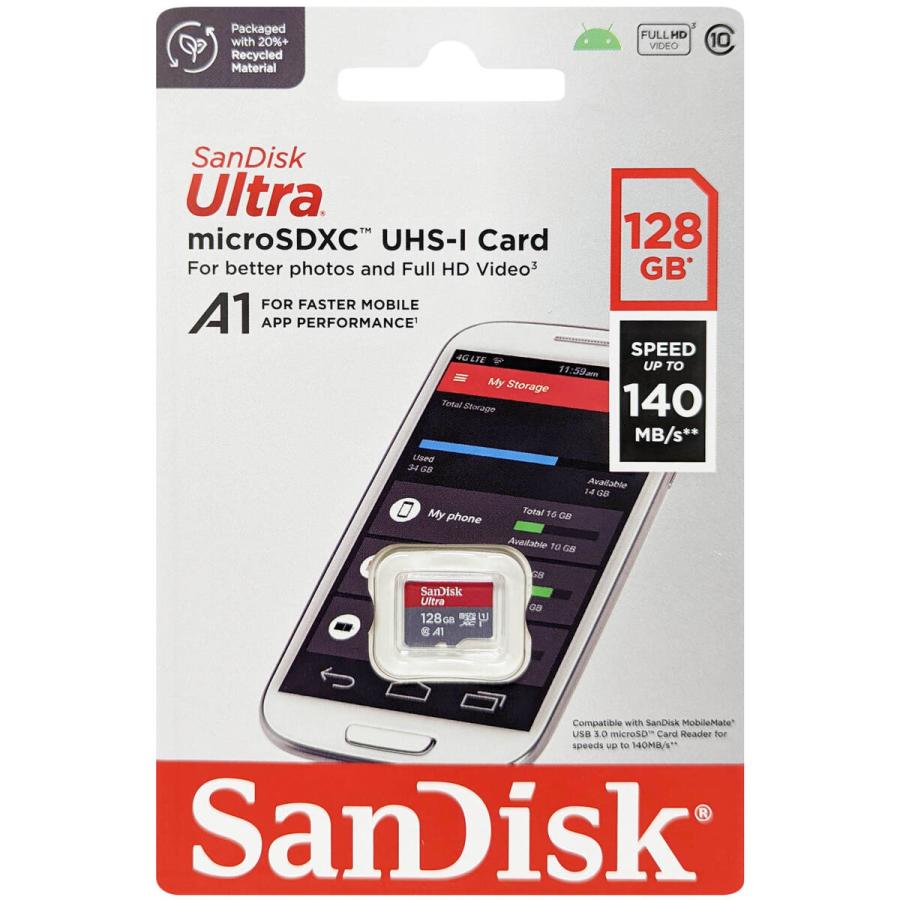 【並行輸入品】SanDisk サンディスク SDSQUAB-128G-GN6MN マイクロSDXCカード Ultra 128GB