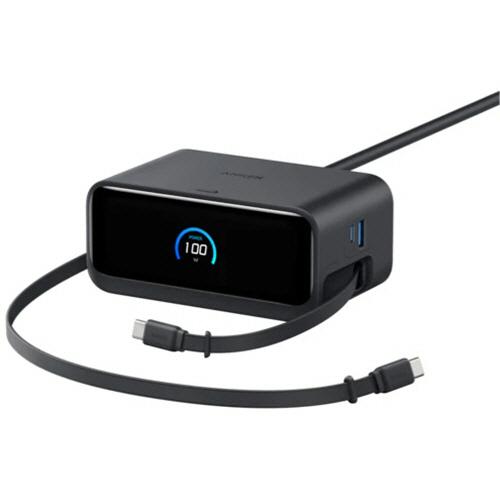 アンカージャパン 電源タップANKERNanoChargingStation(7-in-1 100W 巻取USB-C) ブラック 1個 取り寄せ商品