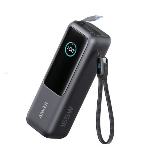 アンカー モバイルバッテリー USB-C 巻取り式 25000mAh Anker Power Bank A1695N11 ブラック