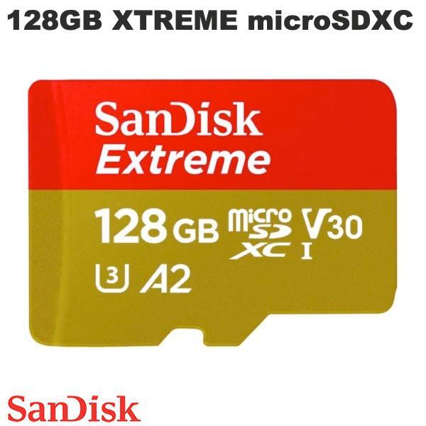 SanDisk サンディスク 128GB EXTREME microSDXC R=190/W=90 A2対応 V30 U3 アダプタ無し 海外パッケージ SDSQXAA-128G-GN6MN