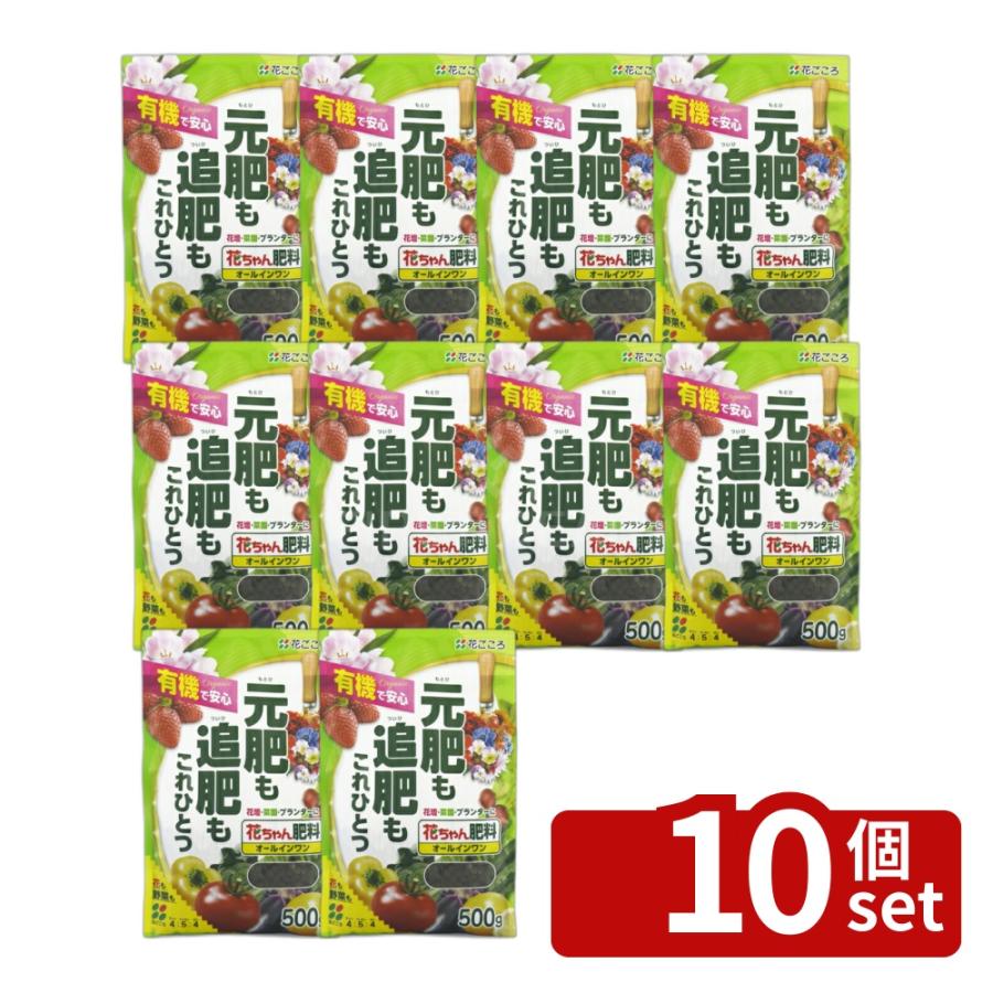 【10個セット】花ごころ 花ちゃん肥料オールインワン 500g [4977445254007]