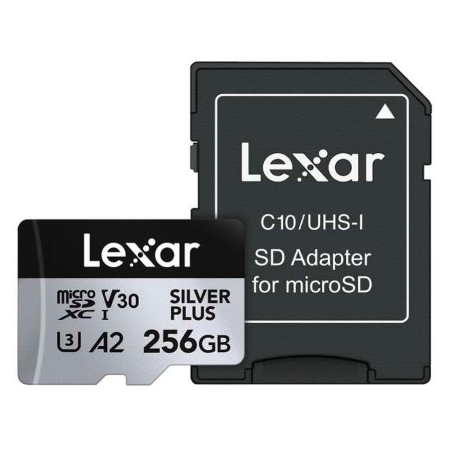 マイクロSDカード 256GB microSDXC Lexar Professional SILVER PLUS Class10 UHS-1 U3 V30 A2 R:205MB/s W:150MB/s 海外リテール LMSSIPL256G-BNANG ◆メ