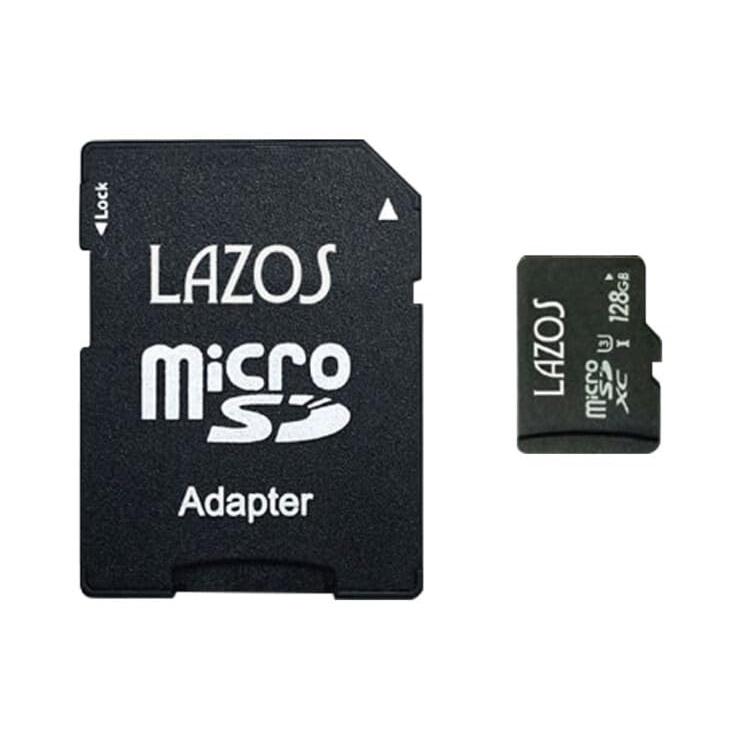 LAZOS microSDXC メモリーカード 128GB UHS-I U3 CLASS10 紙パッケージ