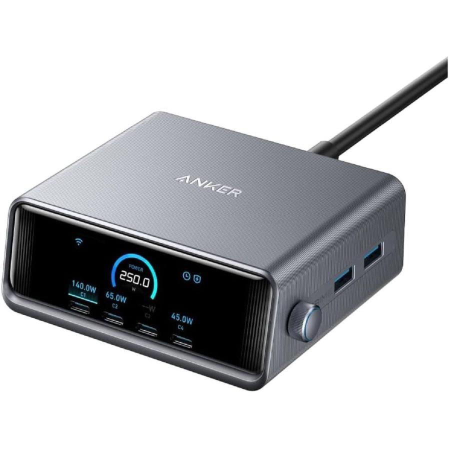 ANKER Anker Prime Charger (250W 6 Ports GaN) (USB PD 充電器 USB-A＆USB-C) iPad iPhone MacBook Android スマートフォン ノートPC その他機器対応 A2345541