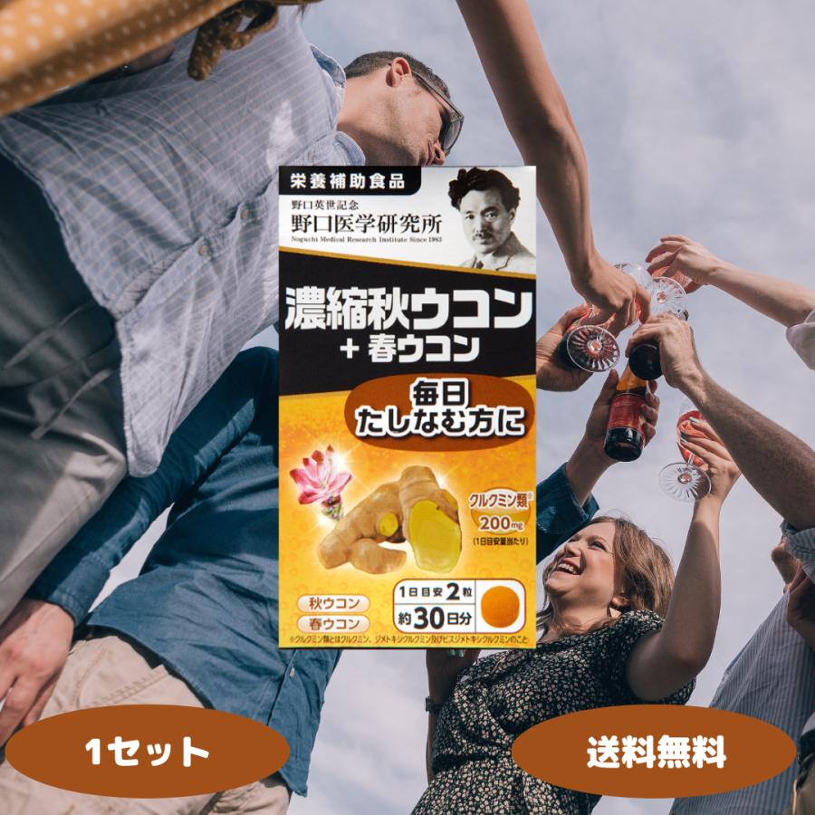 野口医学研究所 濃縮秋ウコン＋春ウコン 60粒 1セット 野口 noguchi ウコン うこん 秋ウコン 肝臓 クルクミン アルコール 二日酔い 飲み過ぎ対策