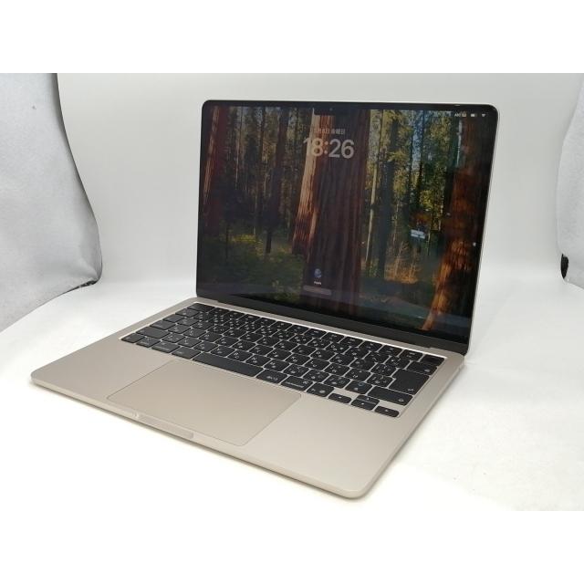 【中古】Apple MacBook Air 13インチ (M4,2025) M4(CPU:10C/GPU:8C) 16GB/256GB スターライト MW0Y3J/A【DS秋葉】保証期間１ヶ月【ランクA】
