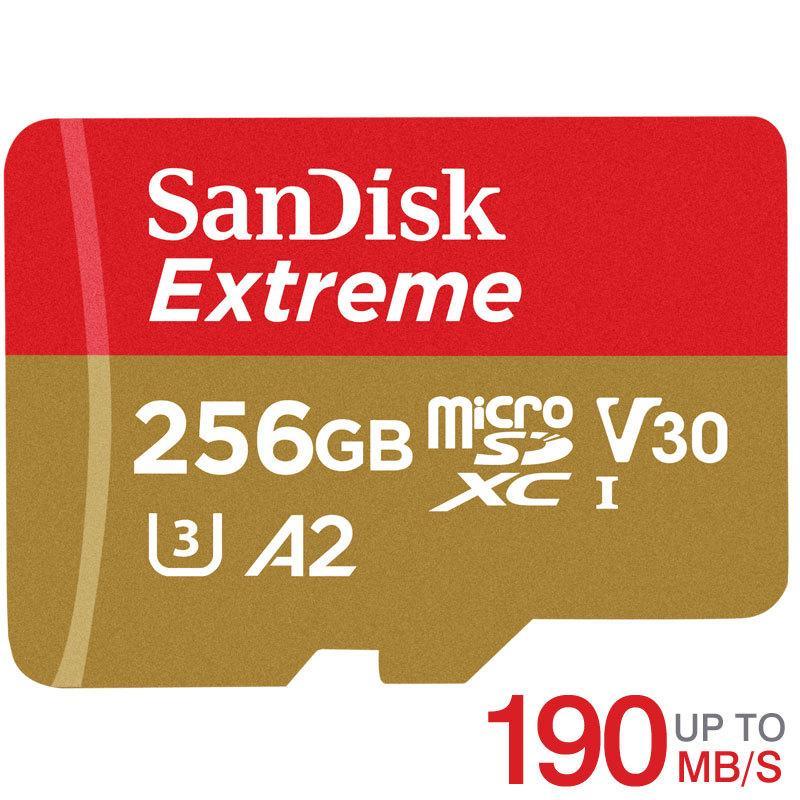 ポイント2倍 microSDXC 256GB SanDisk UHS-I U3 V30 A2 4K R:190MB/s W:130MB/s SDSQXAV-256G-GN6MN Nintendo Switch対応 並行輸入品 翌日配達
