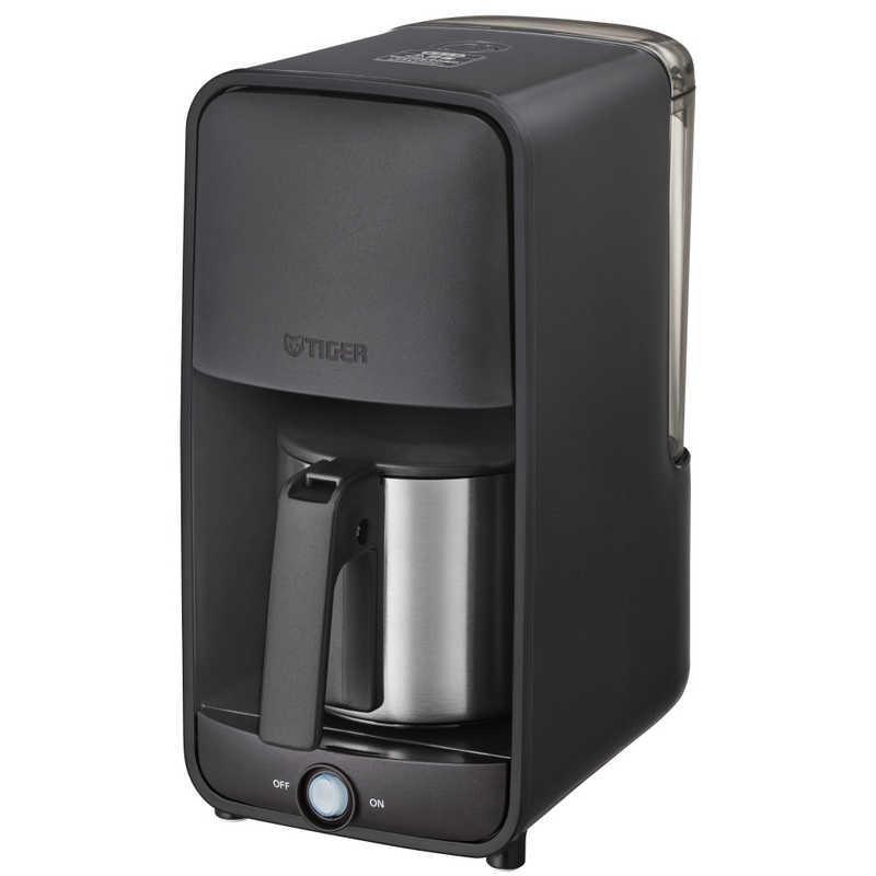 タイガー コーヒーメーカー 1〜6杯 マットブラック ADC-G060 KM 【Tiger タイガー魔法瓶 コーヒー 電動 保温 濃度 調節 スリム コンパクト サーバー 黒】