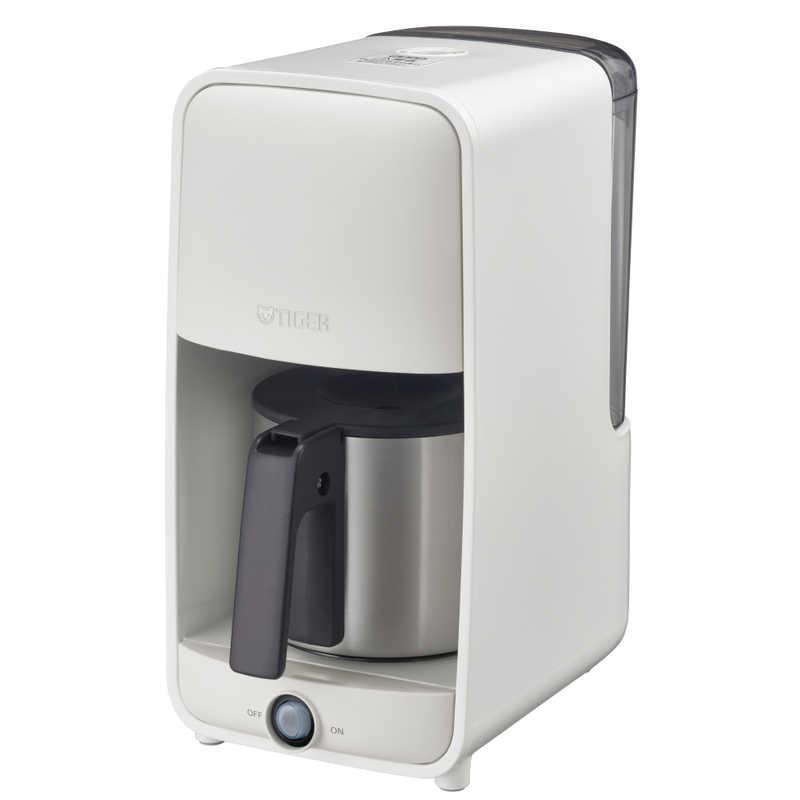 タイガー コーヒーメーカー 1-6杯 マットホワイト ADC-G060 WU 【Tiger タイガー魔法瓶 コーヒー 電動 保温 濃度 調節 スリム コンパクト サーバー 白】
