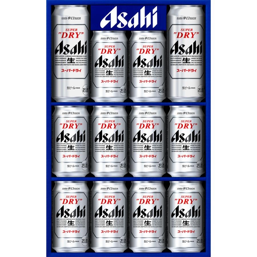 父の日 ギフト 送料無料（北海道、沖縄県は除く）アサヒスーパードライ 缶ビールセット（350缶×10本、500缶×2本)（AＳ-3Ｎ）