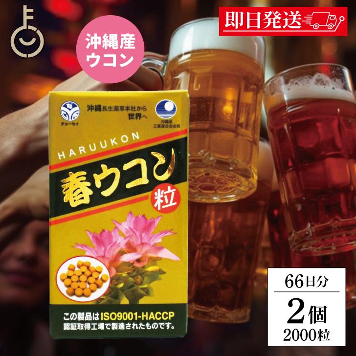 沖縄長生薬草本社 春ウコン 1000粒 2個 約66日分 ウコン粒 健康食品 健康サプリ うこん 春ウコン うこん ウコンサプリ ウコンサプリメント 濃縮エキス 爆買