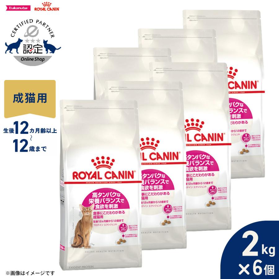 ロイヤルカナン 猫 キャットフード プロテインエクシジェント 2kg×6個 高タンパクな栄養バランス 成猫用
