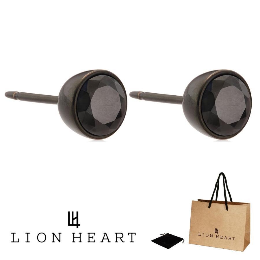 ライオンハート LION HEART 2点セット 両耳用 スタッド ピアス LHMP002 LHMP002N サージカルステンレス 新品 正規品
