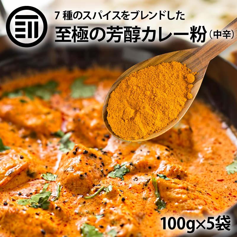 カレー粉 至極の芳醇 計500g 100g x5袋 前田家 カレーパウダー スパイス コリアンダー ターメリック クミン 黒こしょう 赤唐辛子