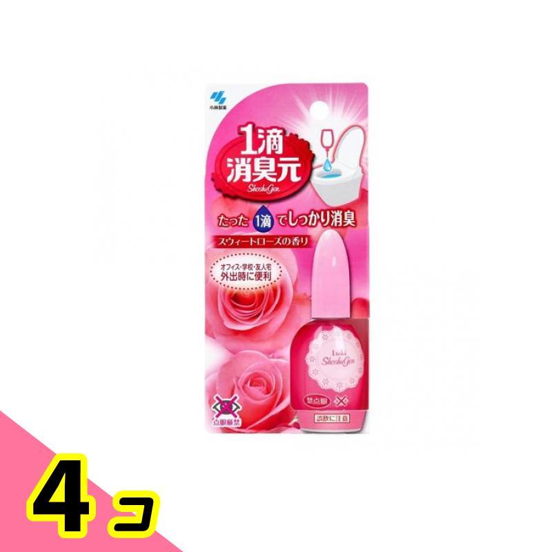 1滴消臭元 トイレ用 スウィートローズの香り 20mL 4個セット