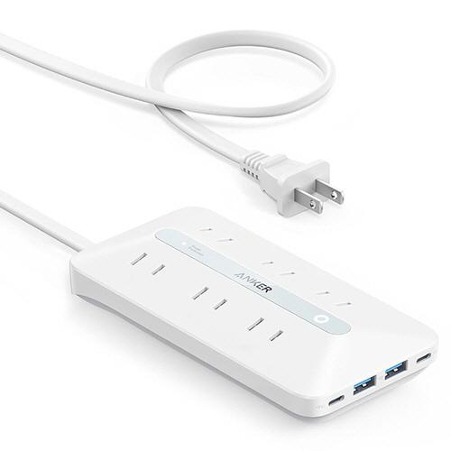 電源タップ ANKER USB Power Strip(10-in-1 20W) ホワイト 1個 取り寄せ商品