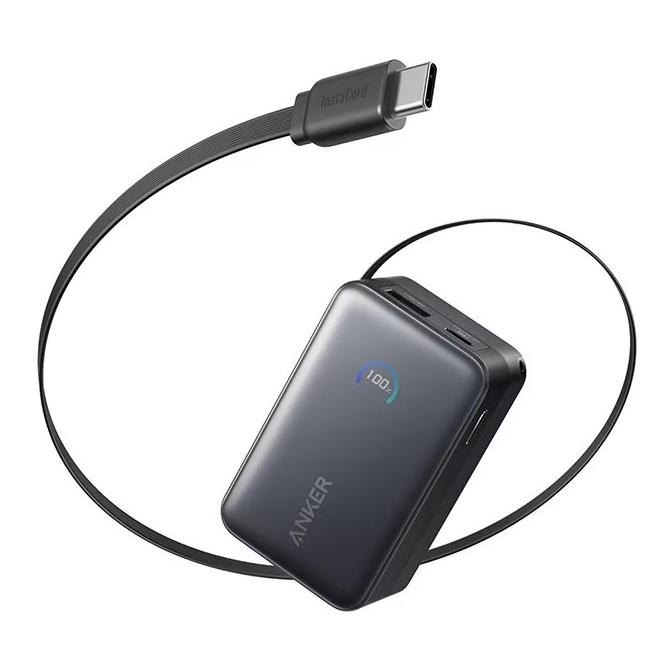 A1638N11 モバイルバッテリー Nano Power Bank 10000mAh 45W USB-Cケーブル ブラック A1638N11 USB Power Delivery対応 anker アンカー