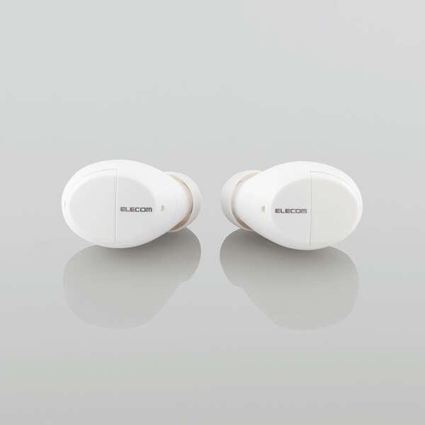 あすつく エレコム ワイヤレスイヤホン Bluetooth 無線 AAC対応 Type‐C充電 カナル型 自動ペアリング ホワイト