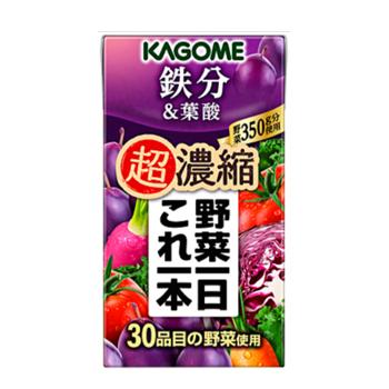 カゴメ  野菜一日これ一本超濃縮　鉄分＆葉酸　125ml × 24本入/6ケース　紙パック〔ミックスジュース 野菜ジュース kagome　カゴメ　鉄分　プルーン〕