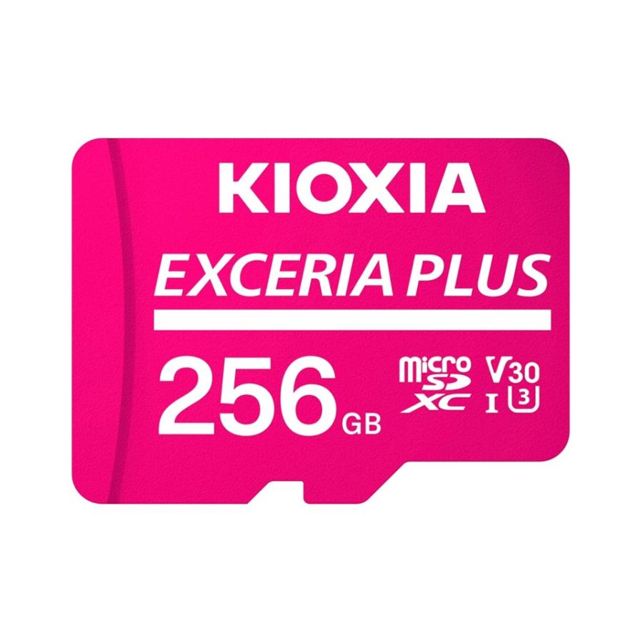 KIOXIA キオクシア 旧東芝メモリ microSD 256GB EXCERIA PLUS UHS-I U3 V30 Class10 SD変換アダプタ付き KLMPAE256G