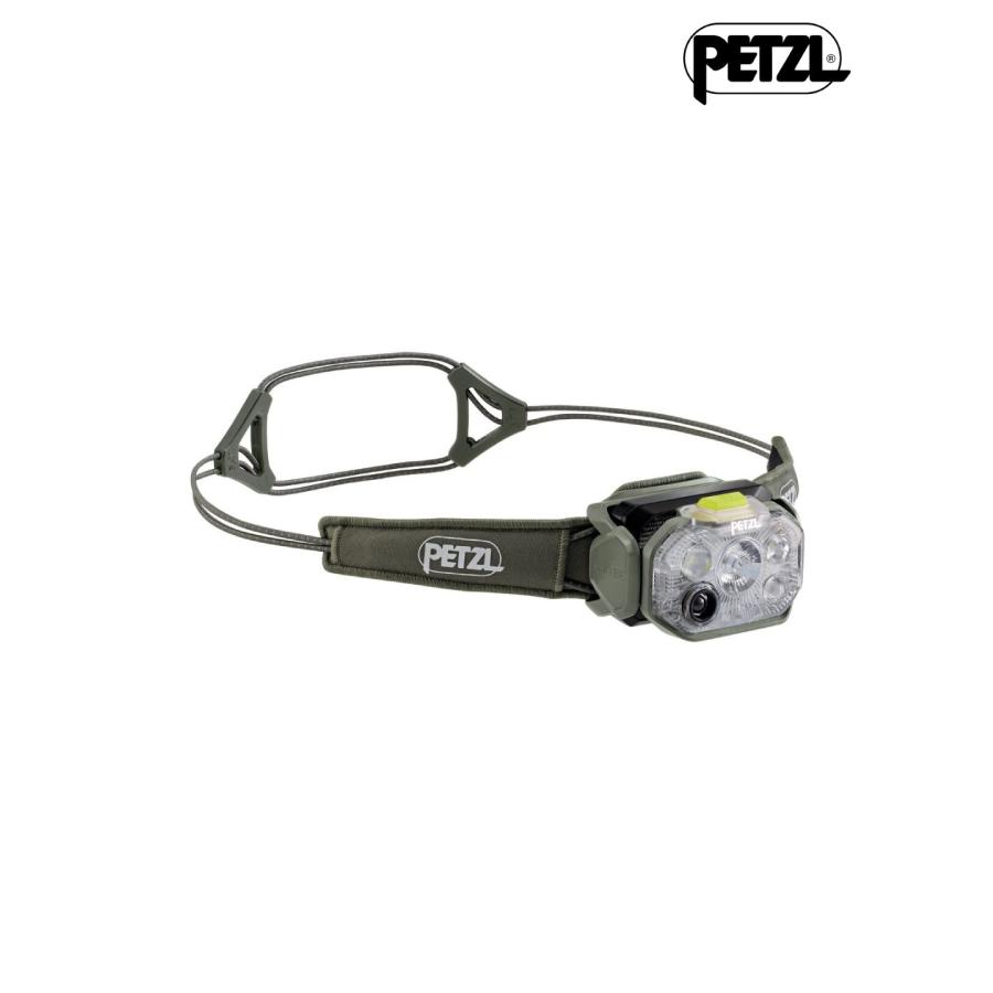 スイフト RL #ジャングルグリーン [E095BC02]　PETZL ペツル　ライト・ランタン ヘッドライト 充電 極細ヘッドバンド