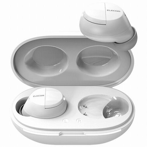 エレコム LBT-TWS12WH 完全 ワイヤレス Bluetooth イヤホン ヘッドホン ブルートゥース 無線 充電ケース