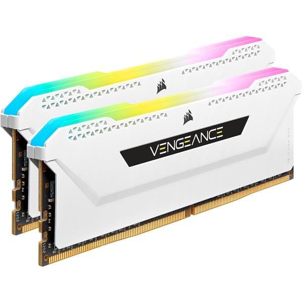 即納 在庫限り CORSAIR DDR4-3200MHz デスクトップPC用 メモリ VENGEANCE RGB PRO SLシリーズ 32GB [16GB×2枚] CMH32GX4M2E3200C16W (PC4-25600)ホワイト